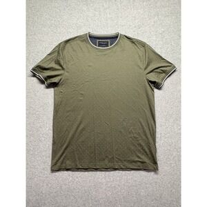 Nickel & Iron New York Mens Olive‎ Green Micro Print Cotton T-Shirt Size L
